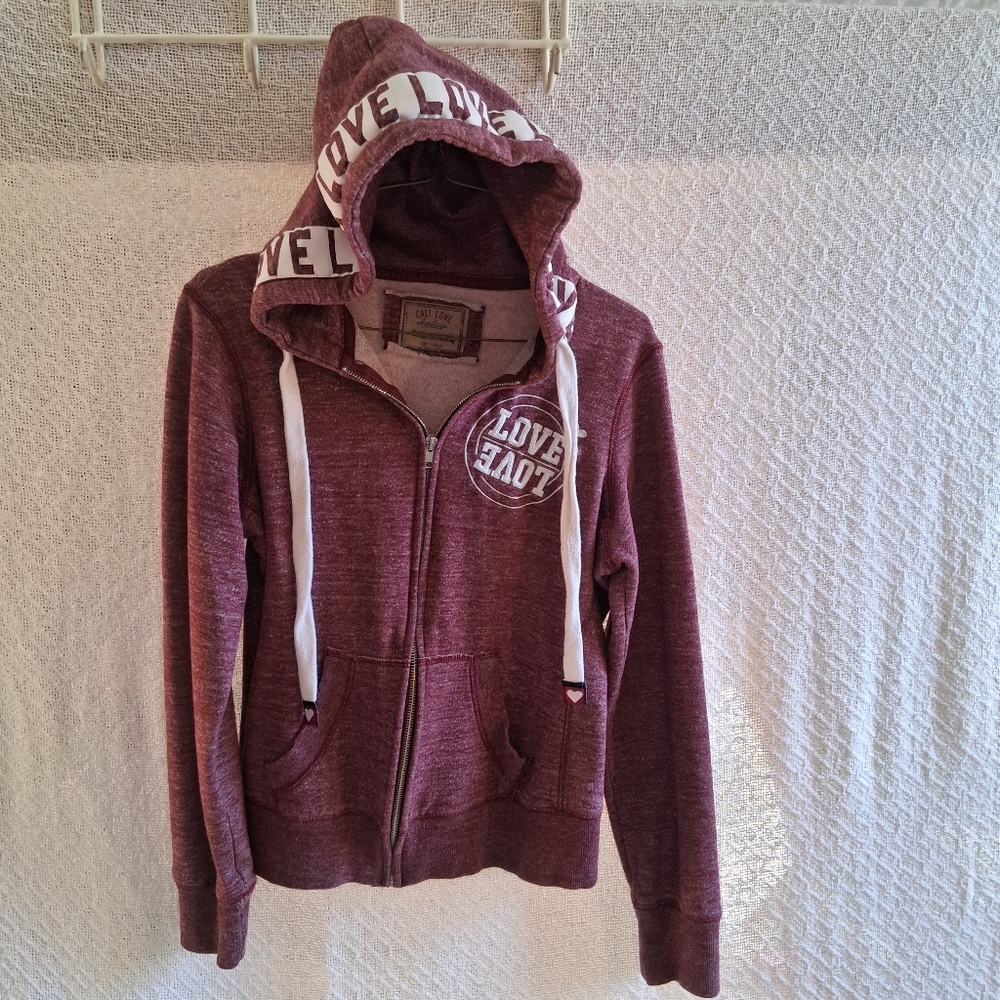 Cali Love Hooded Sweatshirt Large Mauve